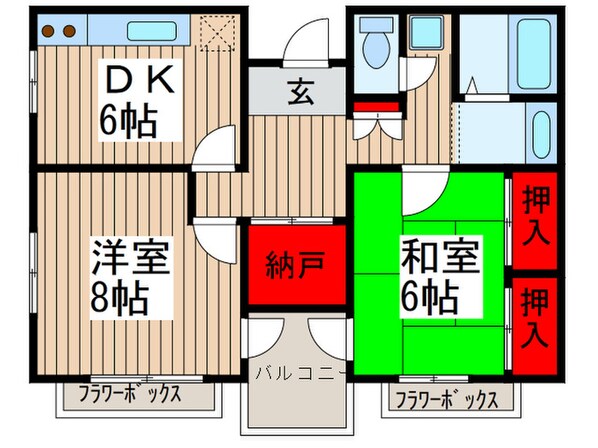 日向コーポの物件間取画像